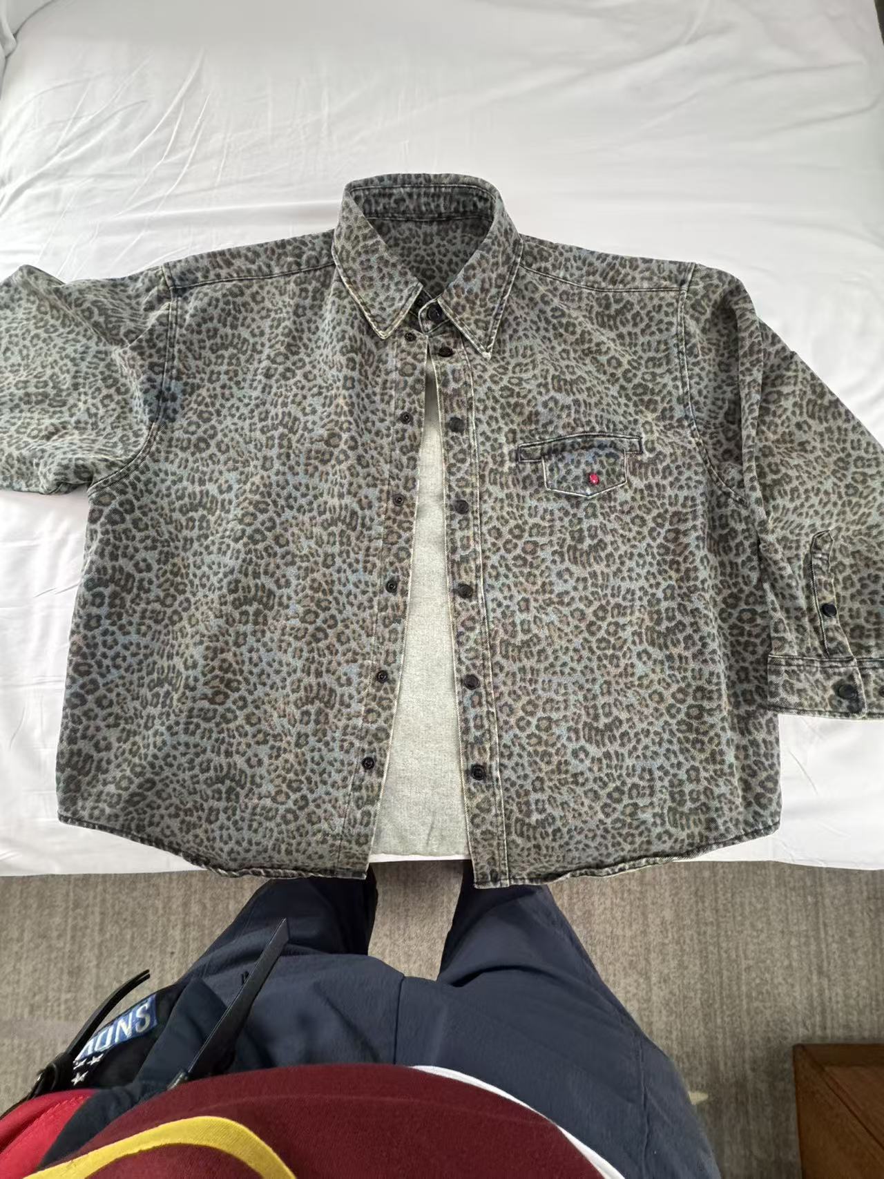 CHEETAH DENIM OVERSHIRT