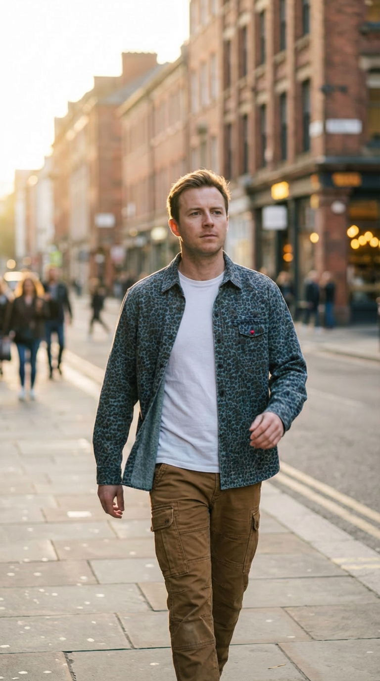 CHEETAH DENIM OVERSHIRT